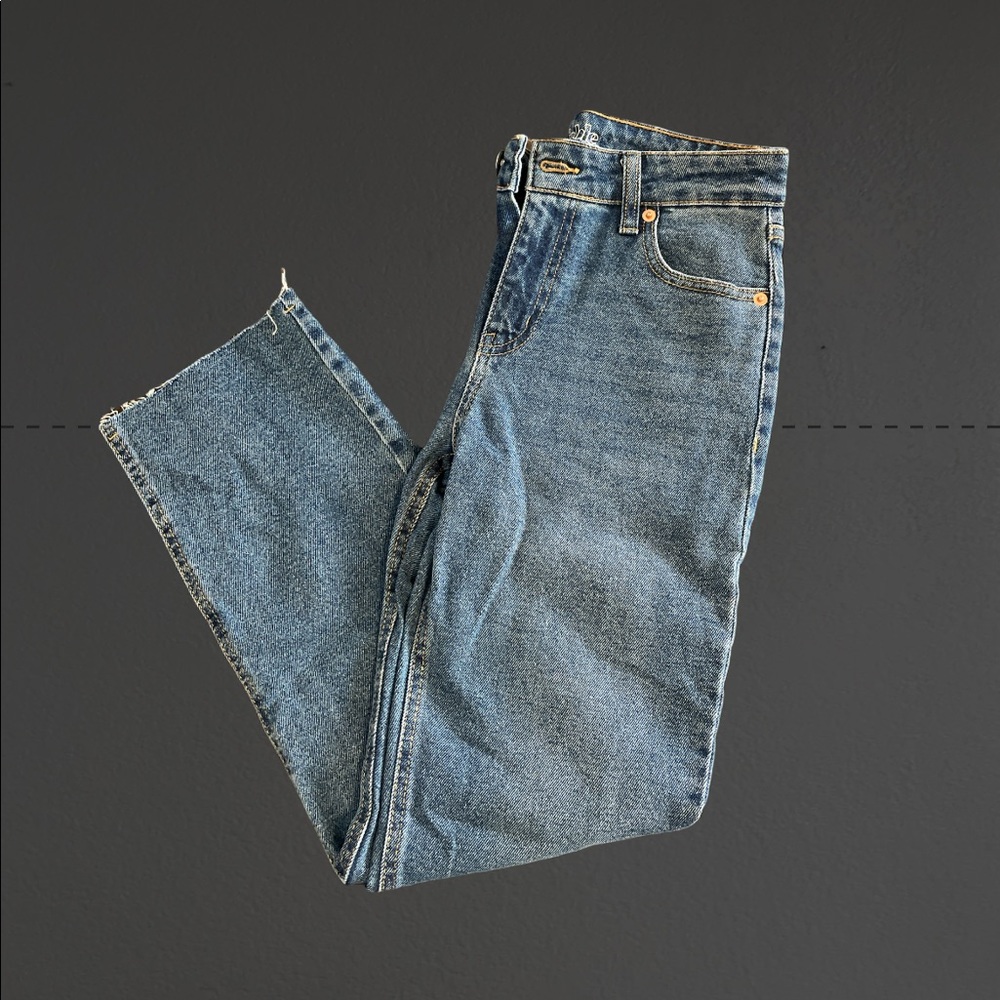 Wild Fable Dark/Medium Wash Boyfriend jean with cut end bottoms